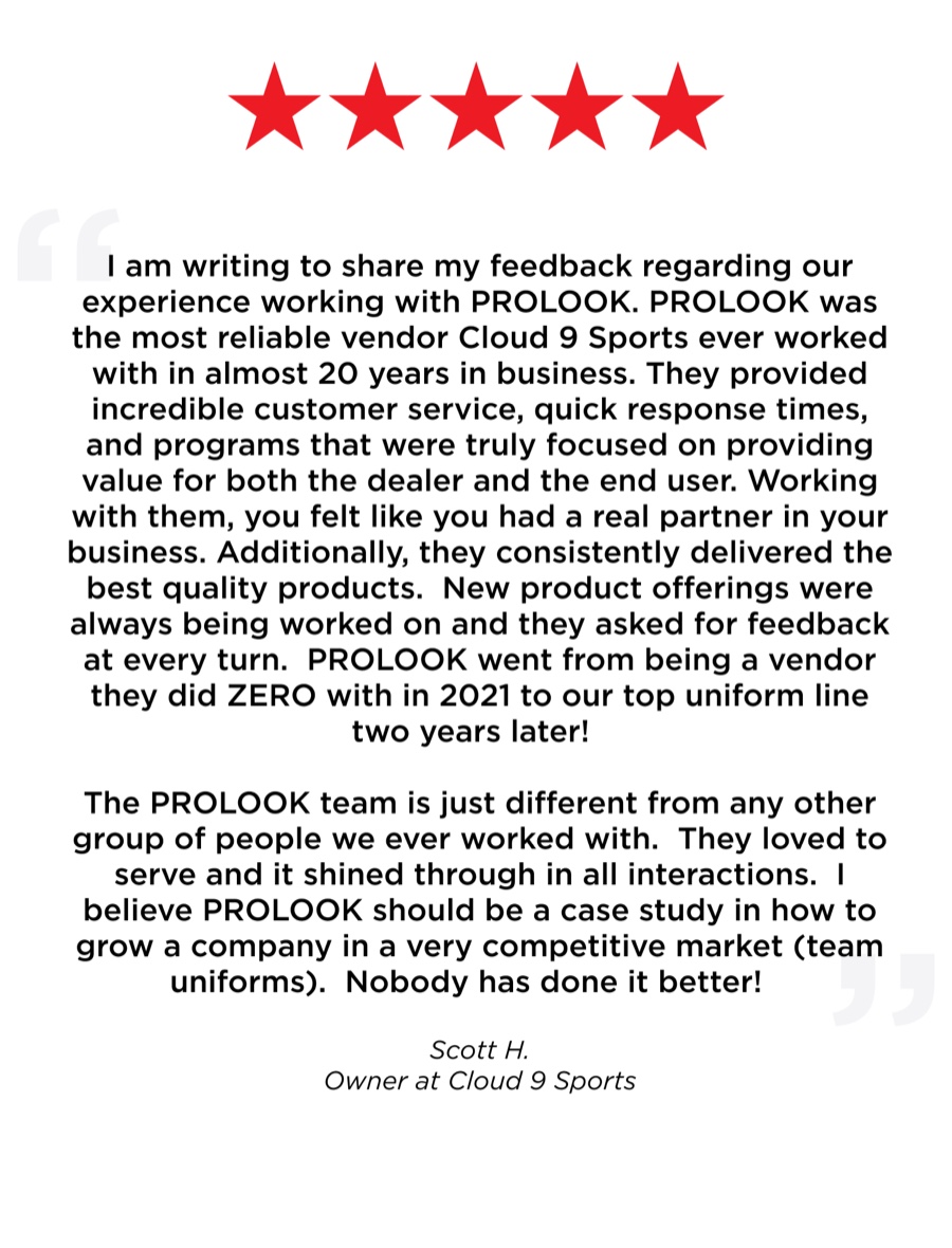 Customer review: Scott H., Owner at Cloud 9 Sports